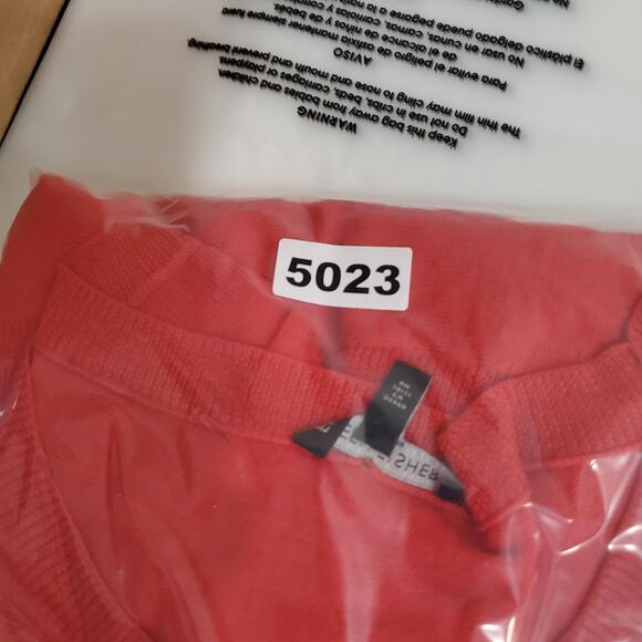 Eileen Fisher Sweater Womens Small Red Merino Wool High Low Hem Tunic Knit - Picture 9 of 9